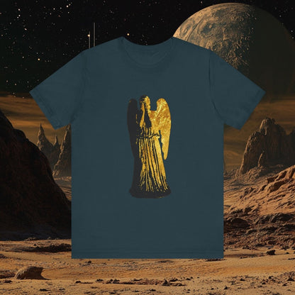 Doctor Who - Gold leaf effect Weeping Angel T-shirt - T-Shirt