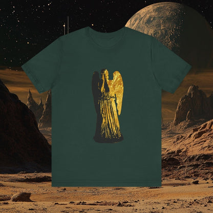 Doctor Who - Gold leaf effect Weeping Angel T-shirt - T-Shirt