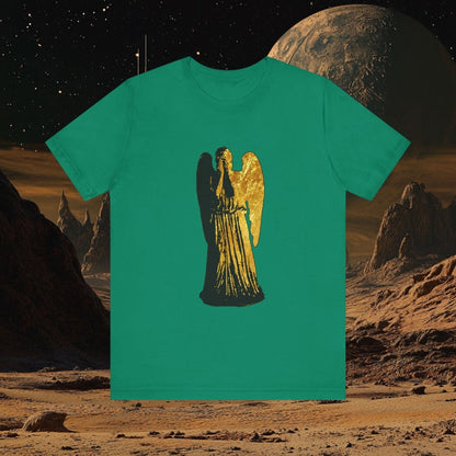 Doctor Who - Gold leaf effect Weeping Angel T-shirt - T-Shirt