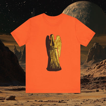 Doctor Who - Gold leaf effect Weeping Angel T-shirt - T-Shirt