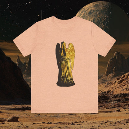 Doctor Who - Gold leaf effect Weeping Angel T-shirt - T-Shirt