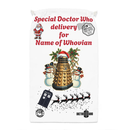 Doctor Who themed Santa Sack (Personalisable) - soapbox169 - A Little Gift Shop