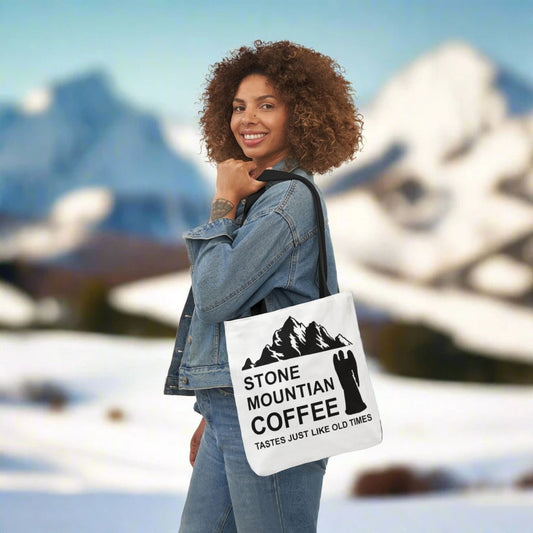 Double sided Weeping Angel Stone Mountain Coffee/Doctor Who Logo Tote Bag - Accessories