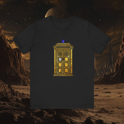 Gold leaf effect TARDIS T-shirt - soapbox169 - A Little Gift Shop