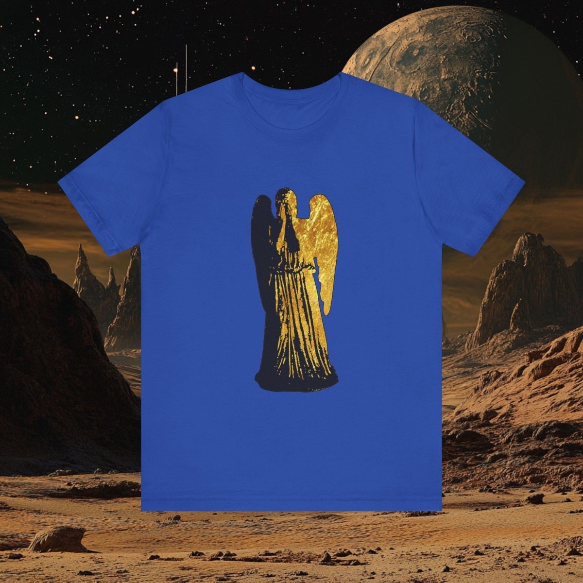 Gold leaf effect Weeping Angel T-shirt - soapbox169 - A Little Gift Shop