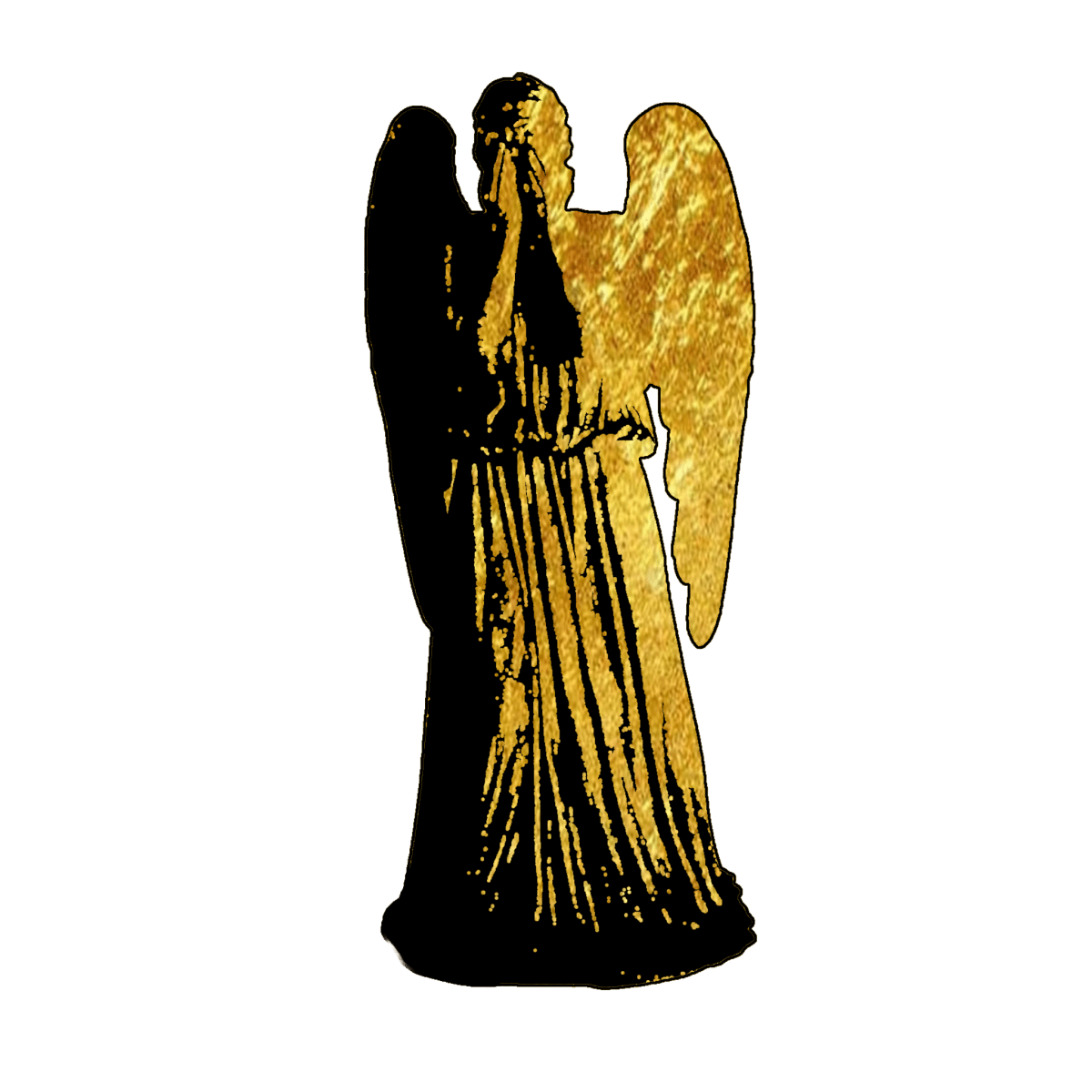 Gold leaf effect Weeping Angel T-shirt - soapbox169 - A Little Gift Shop