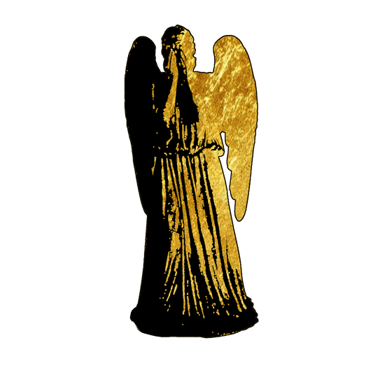 Gold leaf effect Weeping Angel T-shirt - soapbox169 - A Little Gift Shop