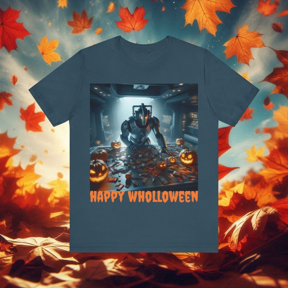 Happy Wholloween Cyberman counting candy T-shirt - soapbox169 - A Little Gift Shop