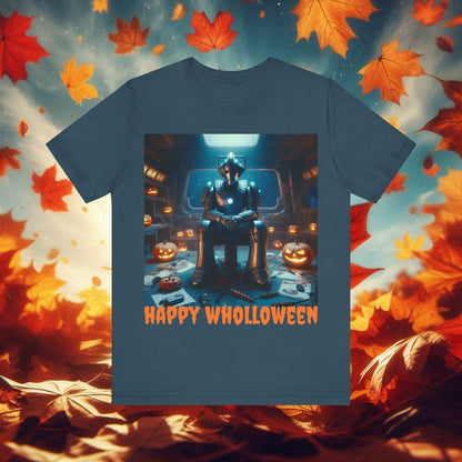Happy Wholloween Cyberman with no candy T-shirt - soapbox169 - A Little Gift Shop
