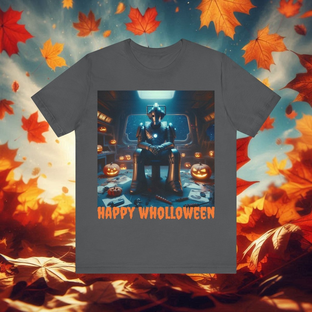 Happy Wholloween Cyberman with no candy T-shirt - soapbox169 - A Little Gift Shop