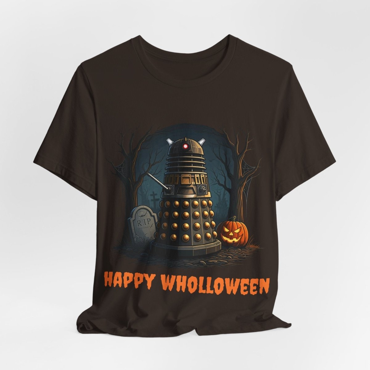 Happy Wholloween Dalek in a graveyard, I know, I know... T-shirt 2 - soapbox169 - A Little Gift Shop