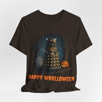 Happy Wholloween Dalek in a graveyard, I know, I know... T-shirt 2 - soapbox169 - A Little Gift Shop