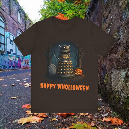 Happy Wholloween Dalek in a graveyard, I know, I know... T-shirt 2 - soapbox169 - A Little Gift Shop
