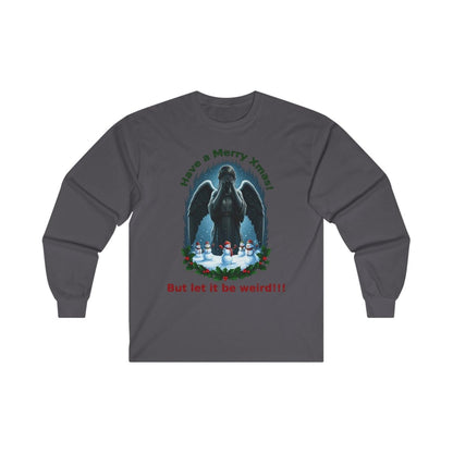 Have a weird Xmas! Weeping Angel Long Sleeve T-shirt with some cute Snowmen - soapbox169 - A Little Gift Shop