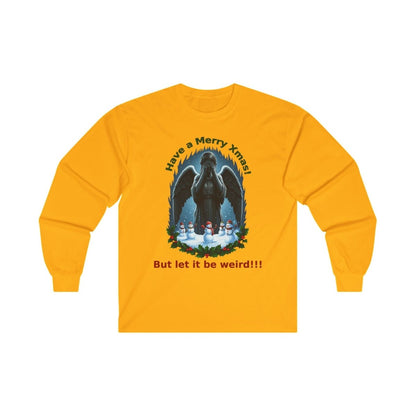 Have a weird Xmas! Weeping Angel Long Sleeve T-shirt with some cute Snowmen - soapbox169 - A Little Gift Shop