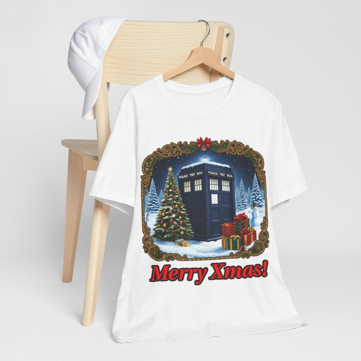 TARDIS in a Winter Wonderland T-shirt - soapbox169 - A Little Gift Shop
