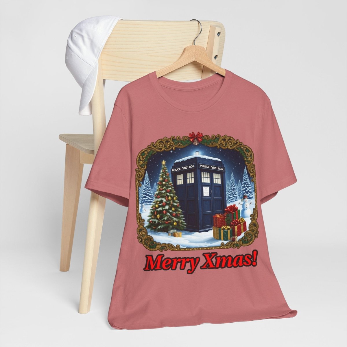 TARDIS in a Winter Wonderland T-shirt - soapbox169 - A Little Gift Shop