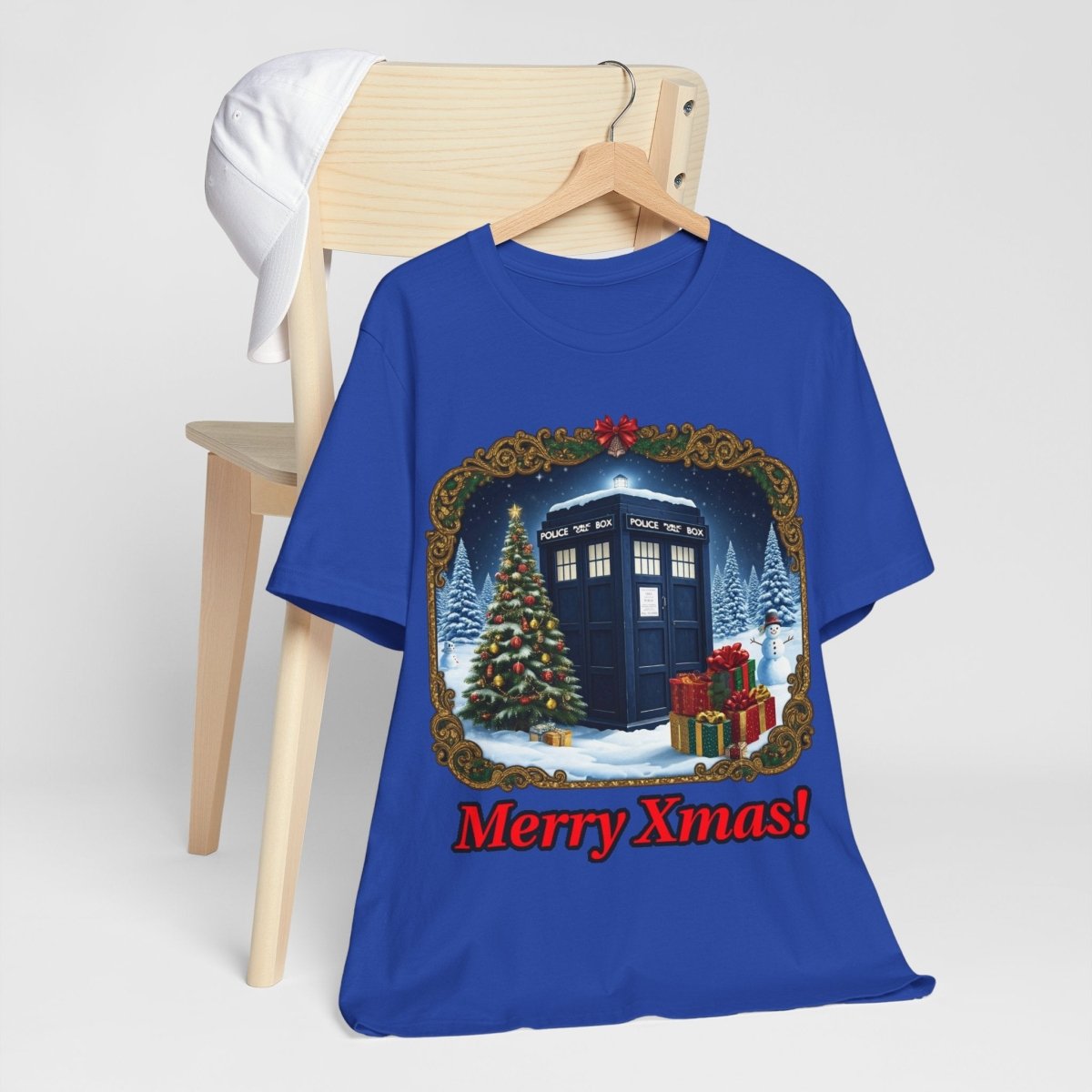 TARDIS in a Winter Wonderland T-shirt - soapbox169 - A Little Gift Shop