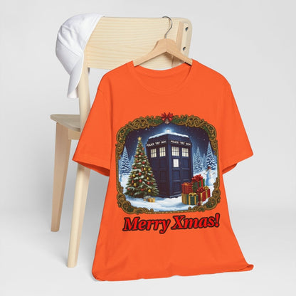 TARDIS in a Winter Wonderland T-shirt - soapbox169 - A Little Gift Shop