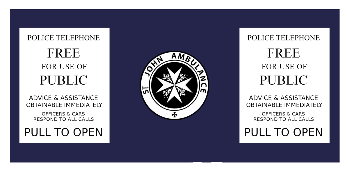 TARDIS Plaque & St. John Ambulance Emblem. Clean plaque version (Available in 11 oz & 15 oz sizes.) - soapbox169 - A Little Gift Shop