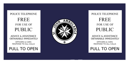 TARDIS Plaque & St. John Ambulance Emblem. Clean plaque version (Available in 11 oz & 15 oz sizes.) - soapbox169 - A Little Gift Shop