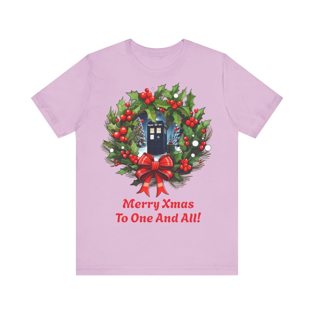 TARDIS Xmas Wreath T-shirt - soapbox169 - A Little Gift Shop