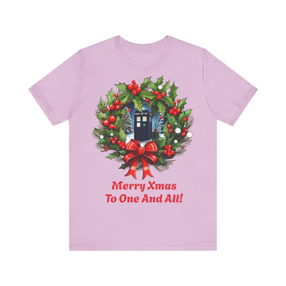 TARDIS Xmas Wreath T-shirt - soapbox169 - A Little Gift Shop