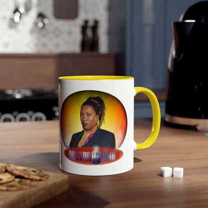 The Fugitive Doctor (Jo Martin) and Doctor Who logo mug. - soapbox169 - A Little Gift Shop