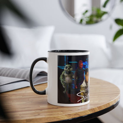 "The Sarah Jane Adventures" The New Gang mug with Season 3 Foes - Mug