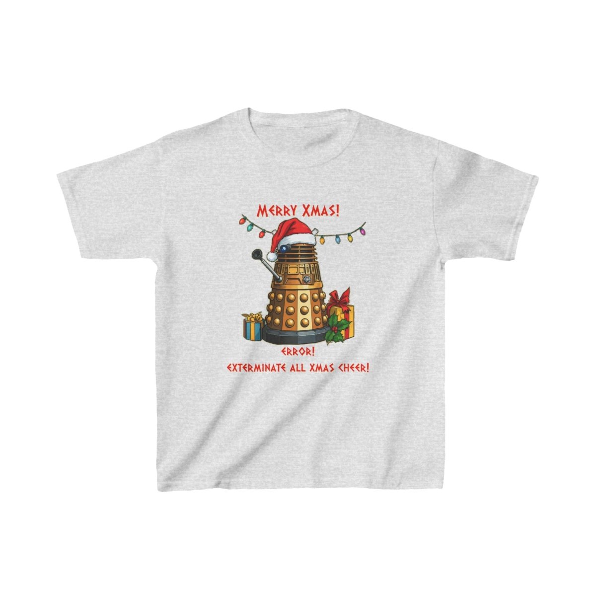 Very Confused Xmas Dalek - Kids Heavy Cotton T-shirt - soapbox169 - A Little Gift Shop