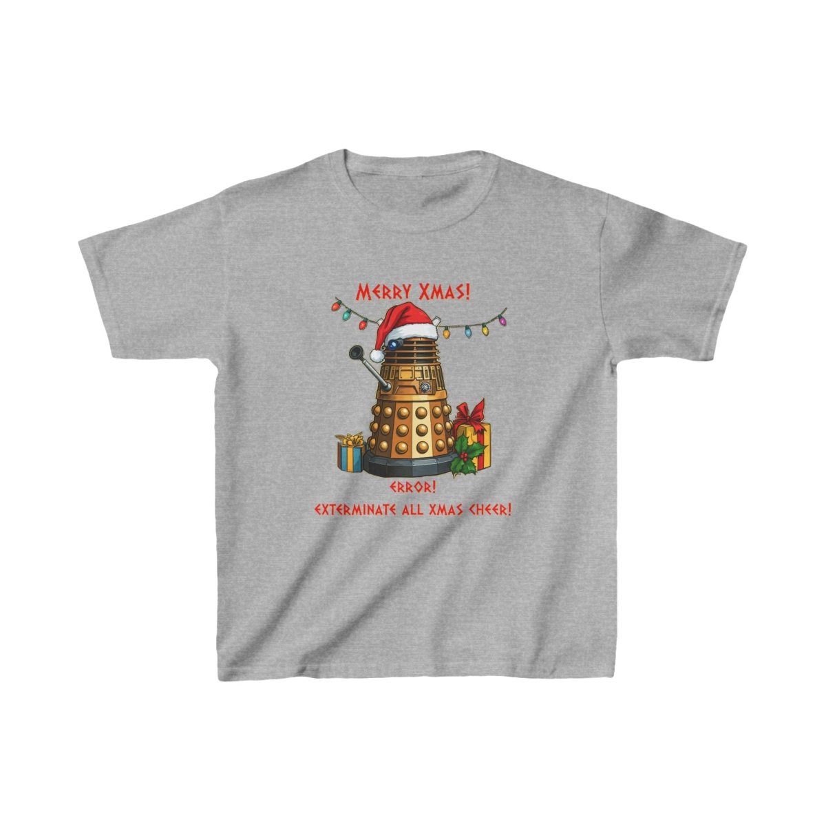 Very Confused Xmas Dalek - Kids Heavy Cotton T-shirt - soapbox169 - A Little Gift Shop