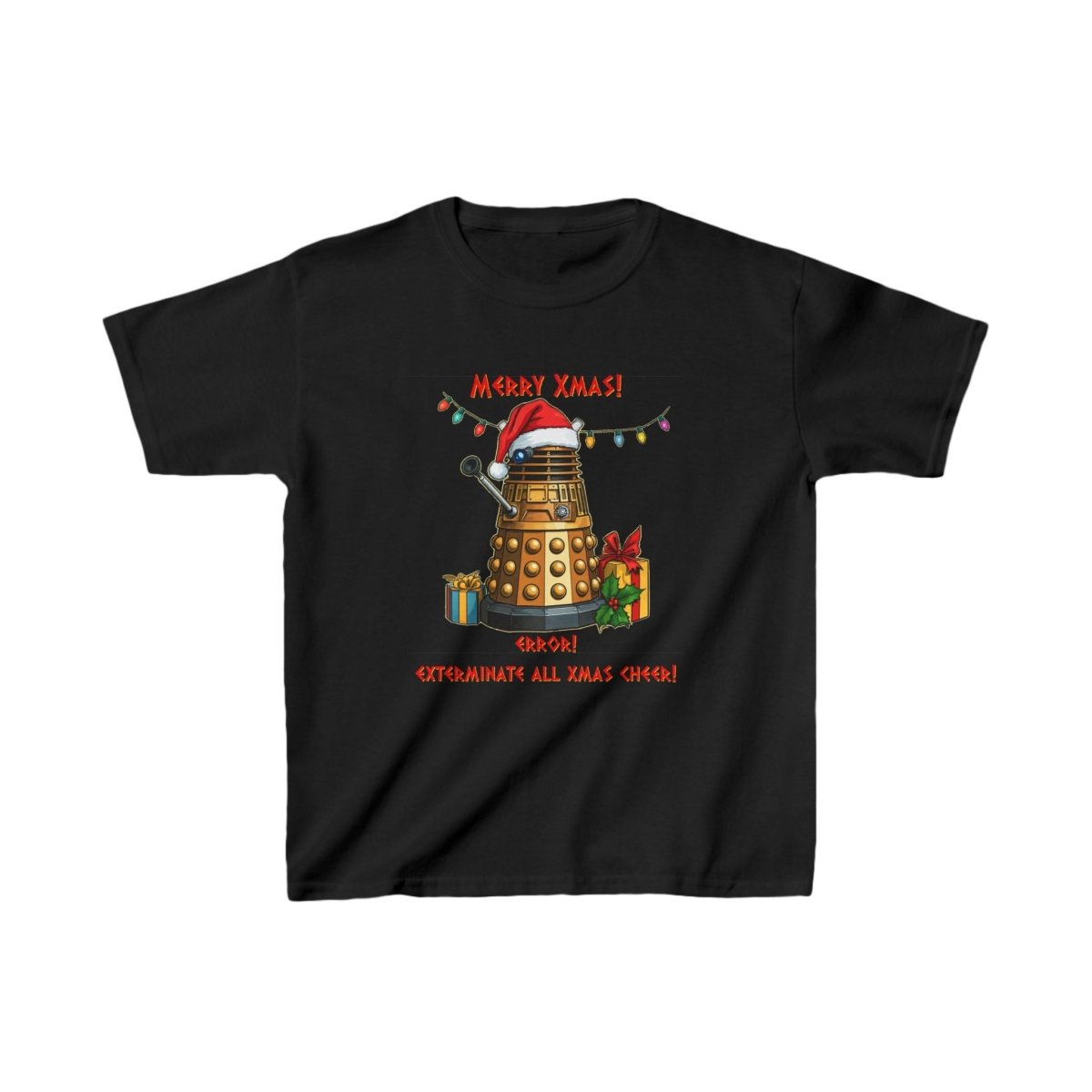 Very Confused Xmas Dalek - Kids Heavy Cotton T-shirt - soapbox169 - A Little Gift Shop