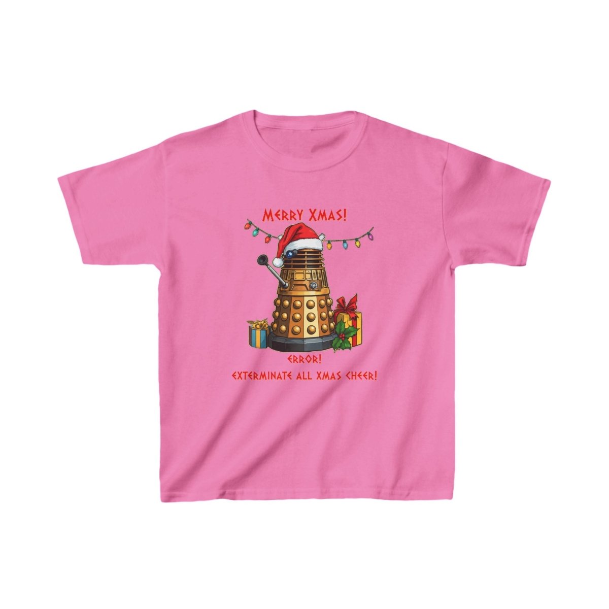 Very Confused Xmas Dalek - Kids Heavy Cotton T-shirt - soapbox169 - A Little Gift Shop