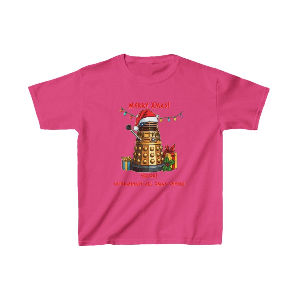 Very Confused Xmas Dalek - Kids Heavy Cotton T-shirt - soapbox169 - A Little Gift Shop