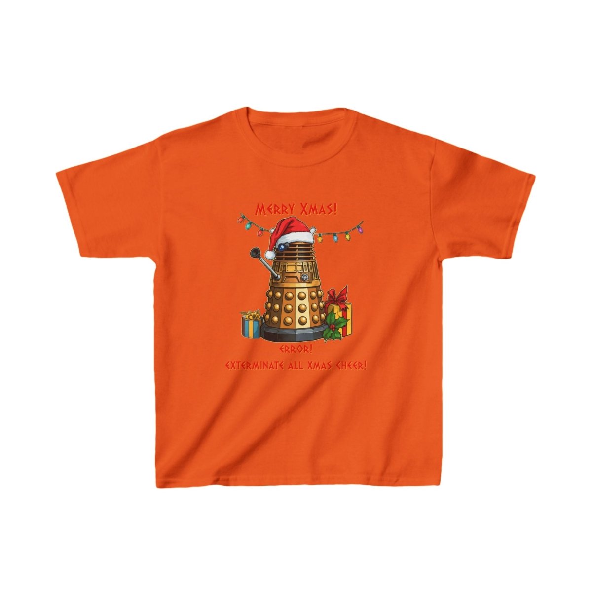 Very Confused Xmas Dalek - Kids Heavy Cotton T-shirt - soapbox169 - A Little Gift Shop