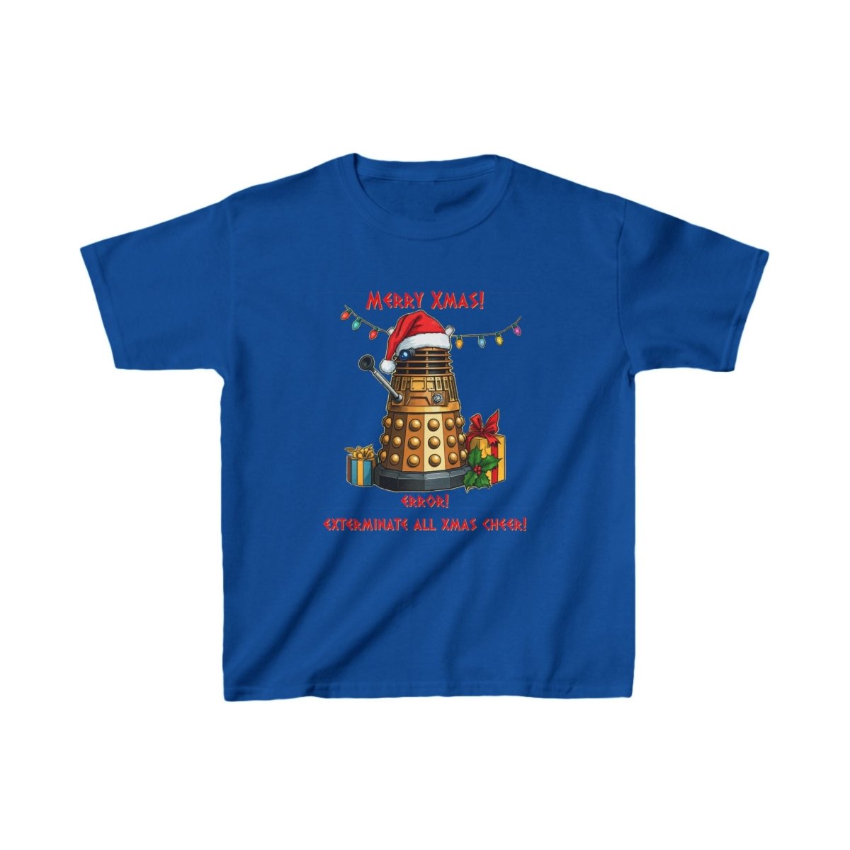 Very Confused Xmas Dalek - Kids Heavy Cotton T-shirt - soapbox169 - A Little Gift Shop
