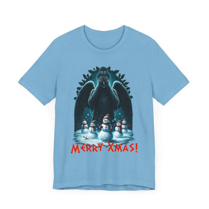 Weeping Angel with Snowmen - Heavy Cotton T-shirt - soapbox169 - A Little Gift Shop