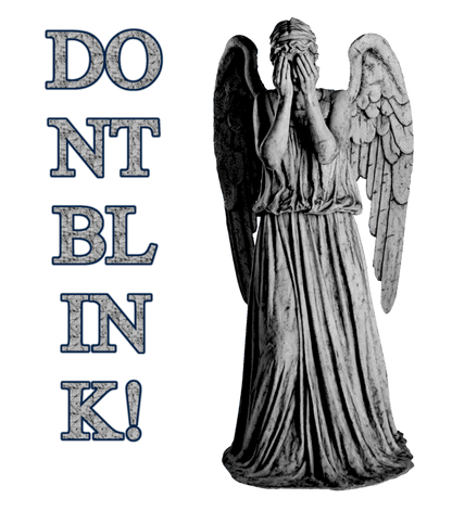Weeping Angels Blink! T-shirt - soapbox169 - A Little Gift Shop